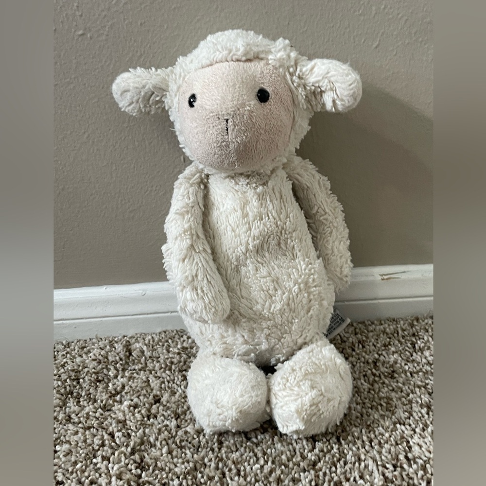 Jellycat Cream and Pink Stuffed Lamb